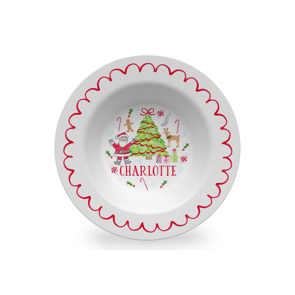 Kids Christmas Bowl Personalized Holiday gift for child