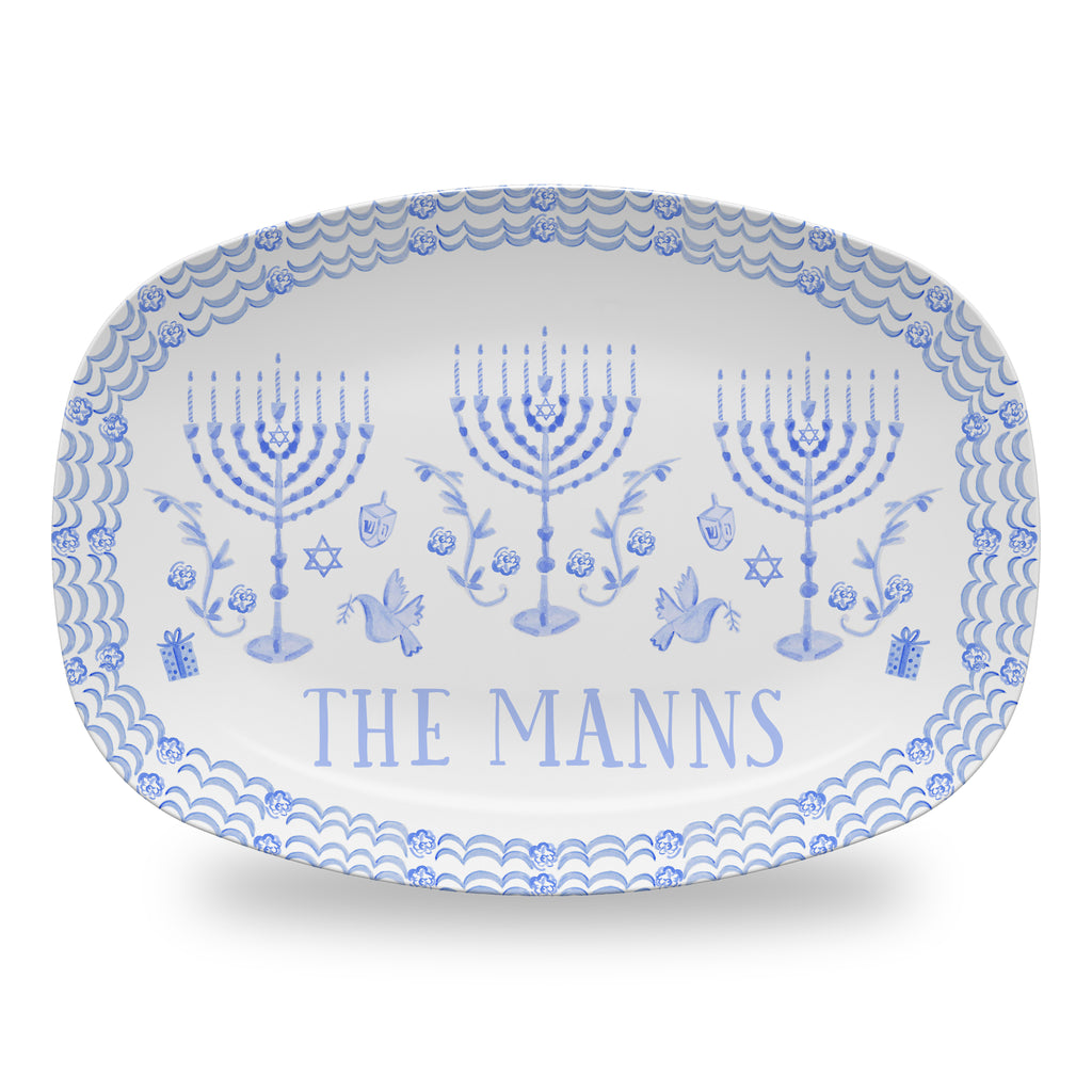Personalized Hanukkah platter Chanukah plate