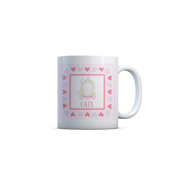 valentine personalized kids cup custom girl face melamine free