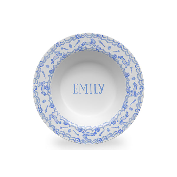 Easter Toile Kids Personalized Plate Bowl Cup | Personalized Kid Easter Plate
