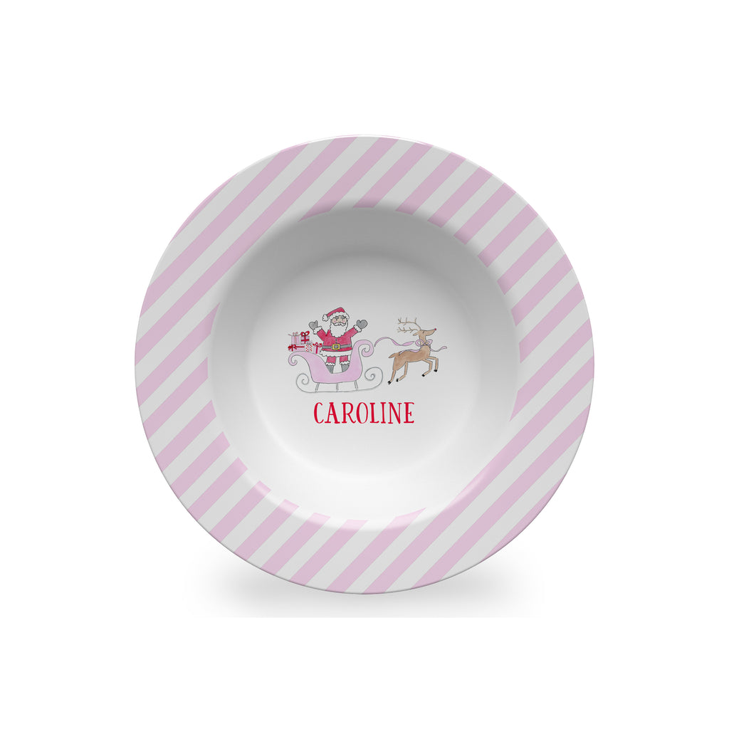 Kids Christmas Plate Bowl Melamine Personalized