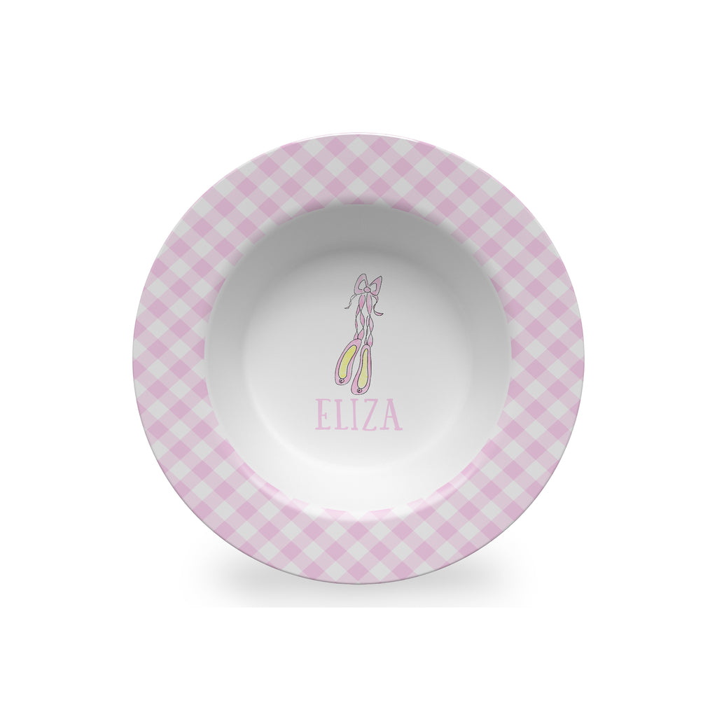 Ballet Slippers Personalized Kids Bowl