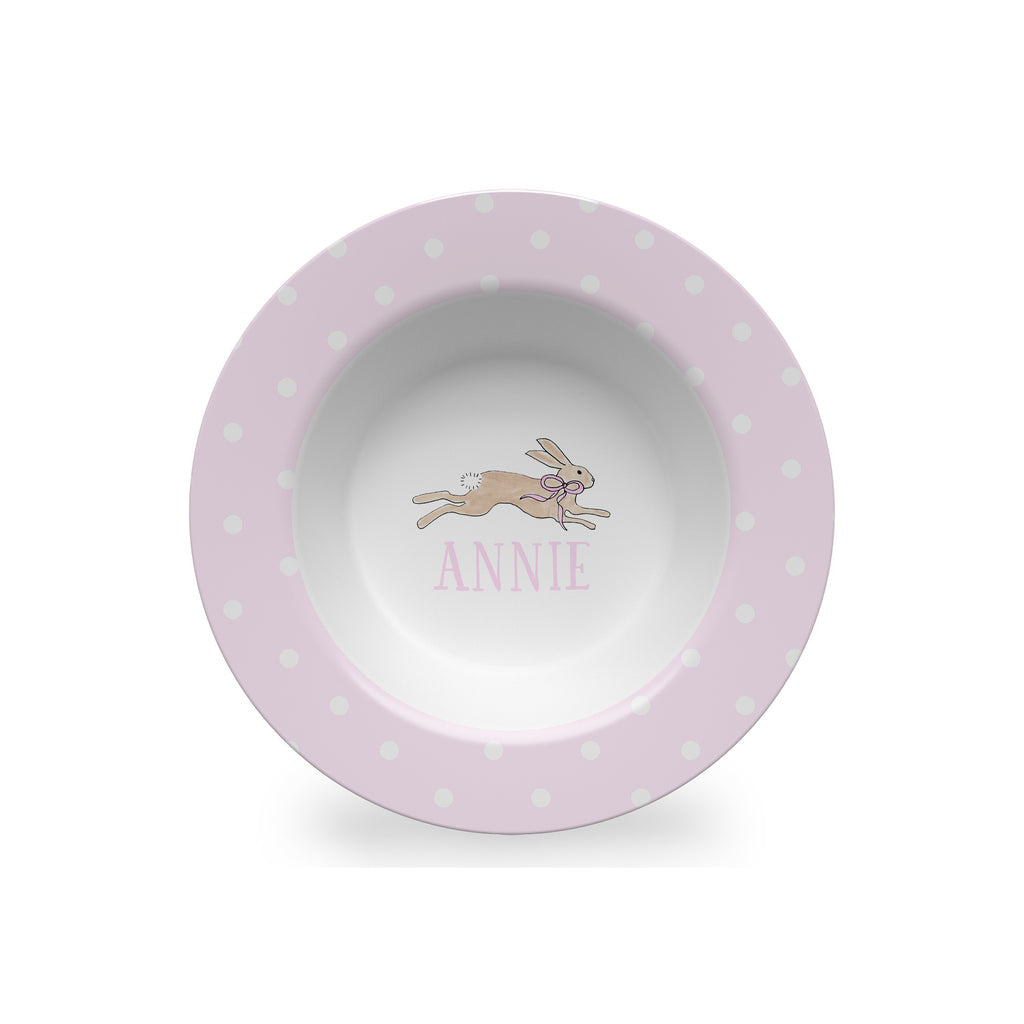 easter bowl for kids personalized melamine plate girl child bunny Easter basket rabbit cup placemat