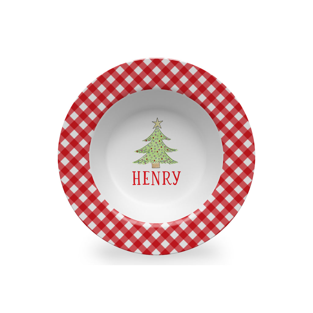 christmas bowl melamine personalized for kids