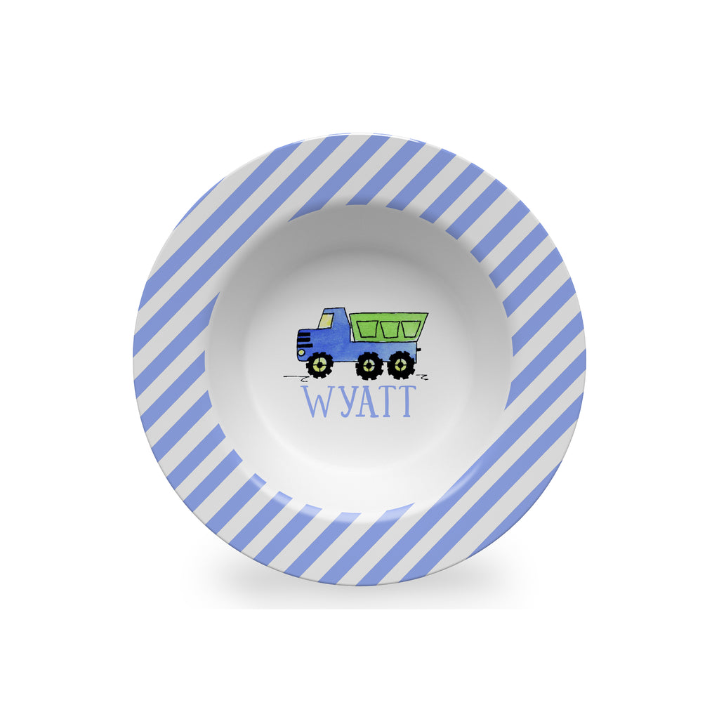 personalized kid bowl dump truck