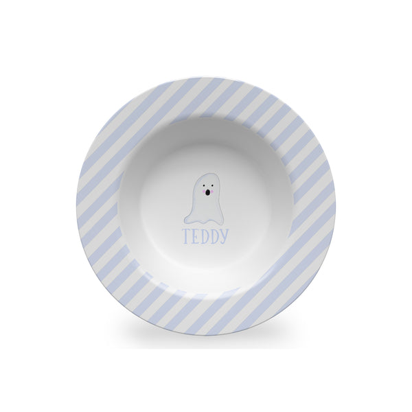kid Halloween bowl ghost blue personalized