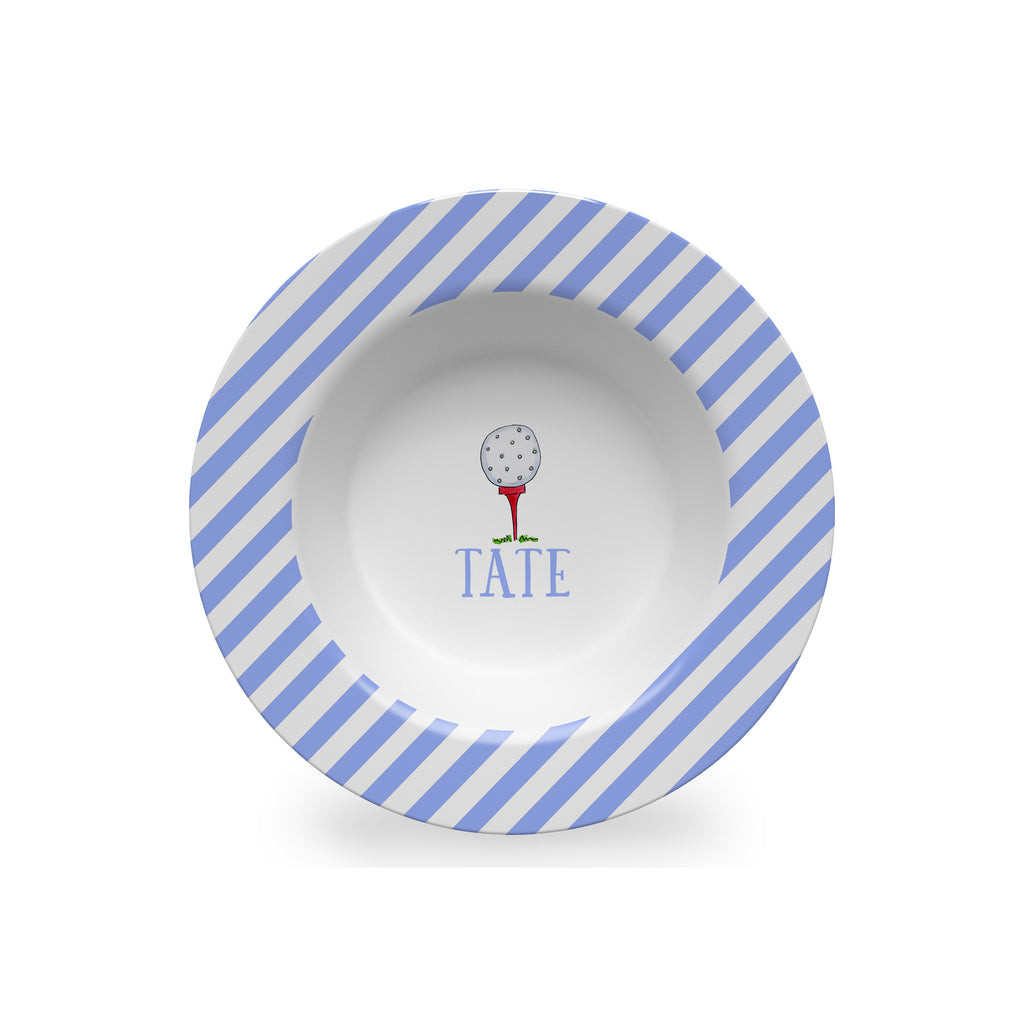 Golf Tee Personalized Kids Bowl