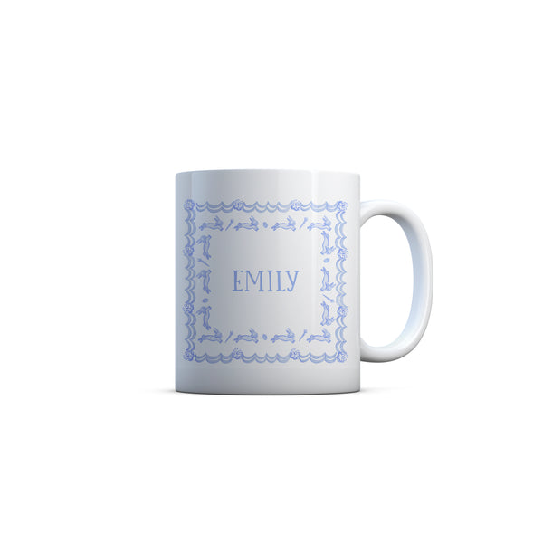 Easter Toile Kids Personalized Plate Bowl Cup | Personalized Kid Easter Plate