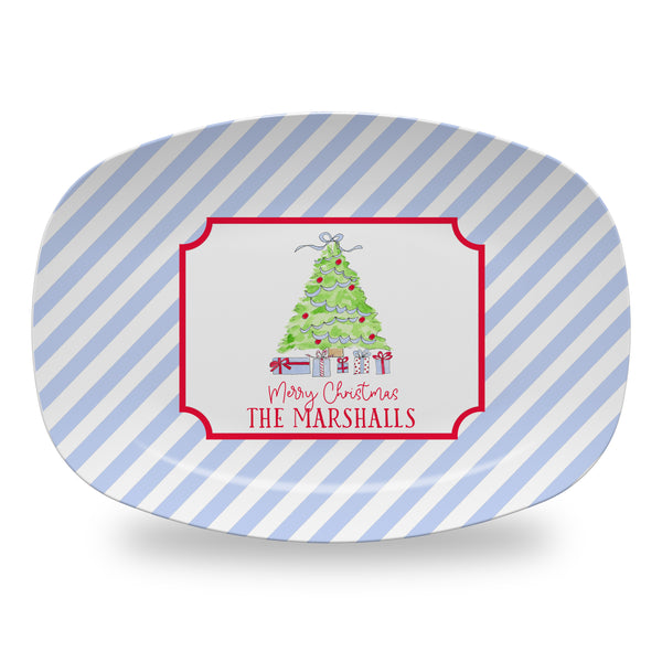 Christmas Tree Platter Personalized Cookies for Santa Platter Christmas Tray