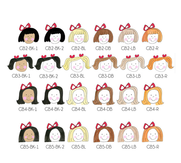 Girl Face Personalized Kids Christmas Placemat