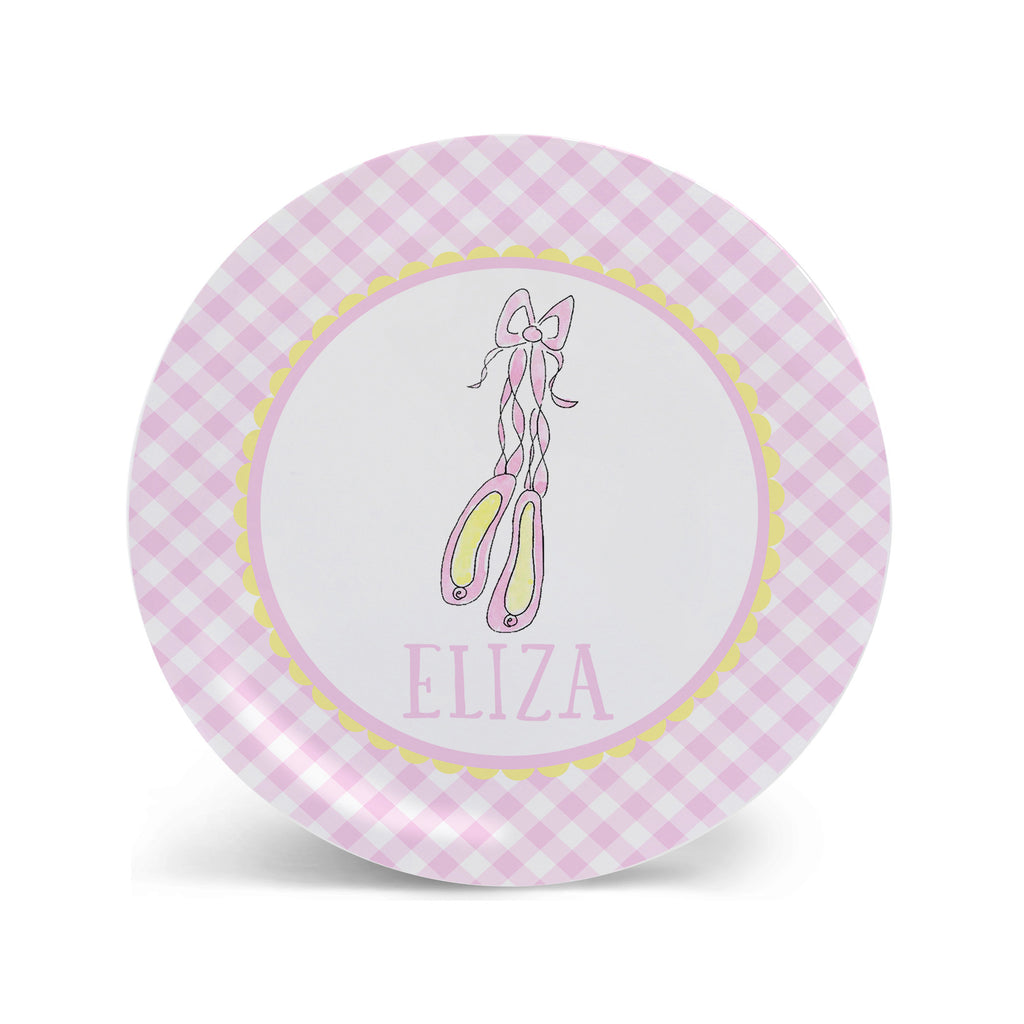 Ballet Slippers personalized melamine plate ballerina shoes for kids girls