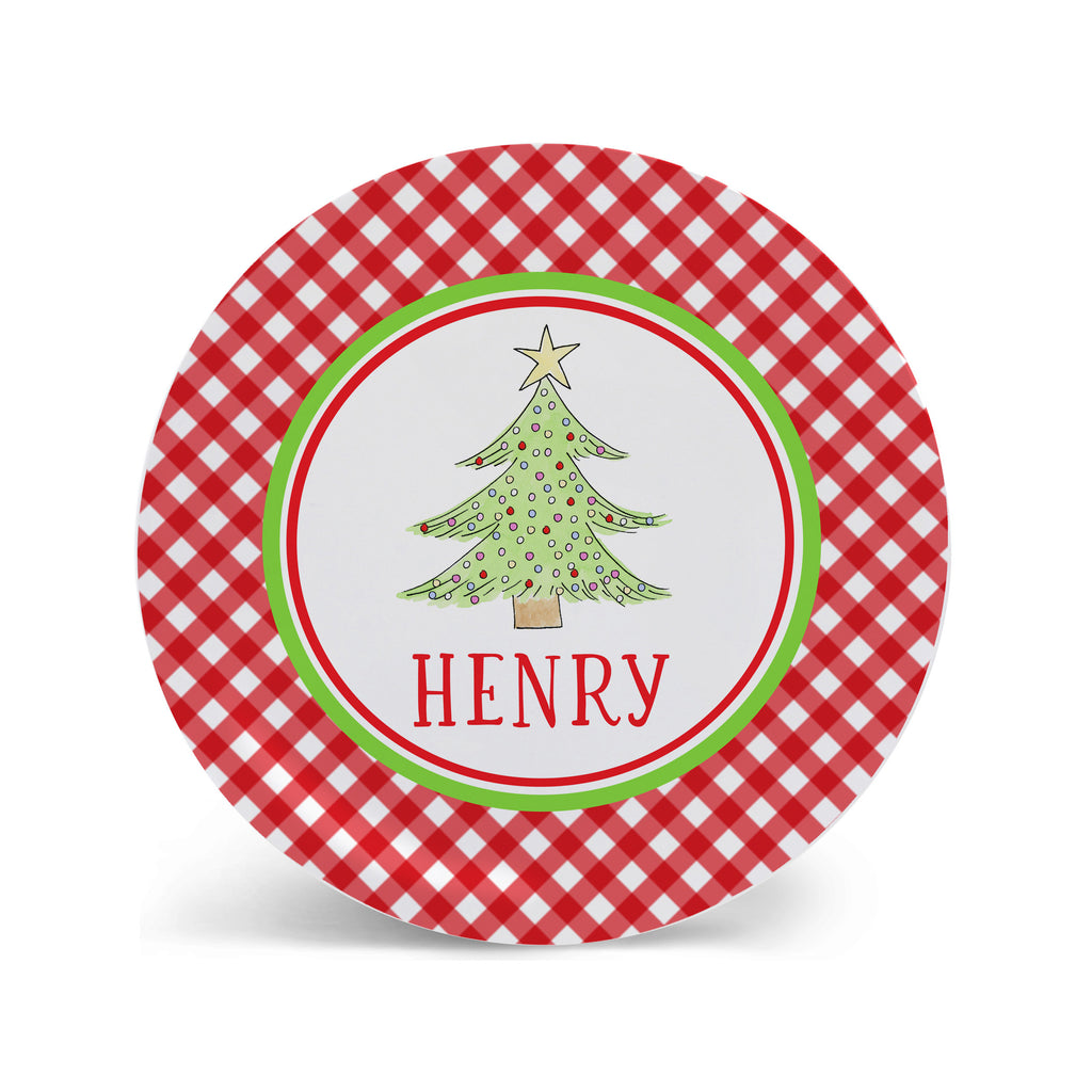 personalized christmas plate for kids