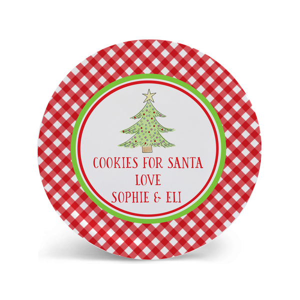 cookies for santa plate personalized