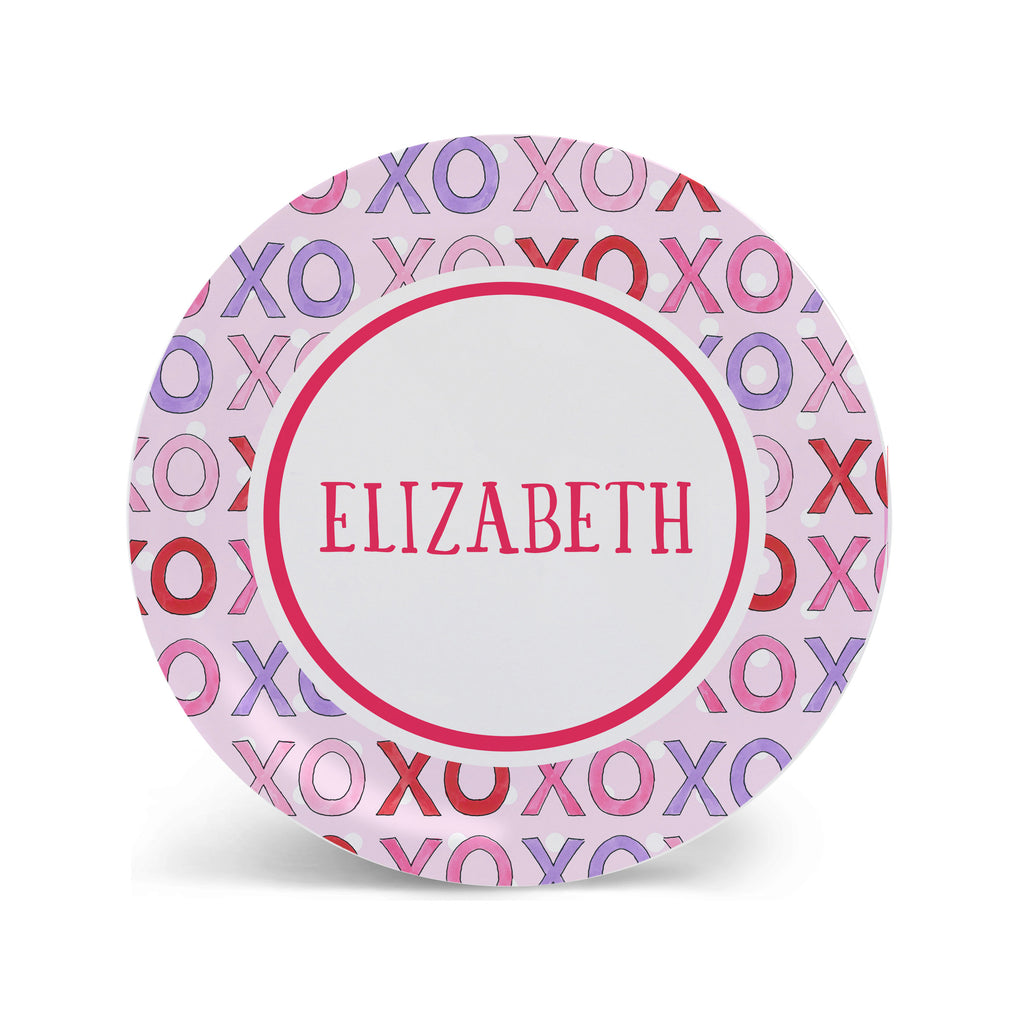 personalized valentine plate for kid child girl valentine gift custom melamine plate