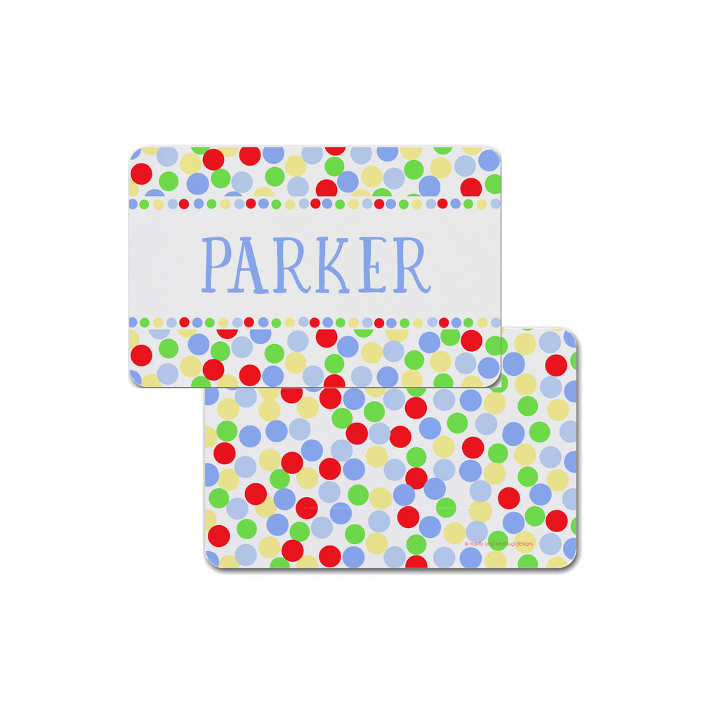 kids polka dot placemat
