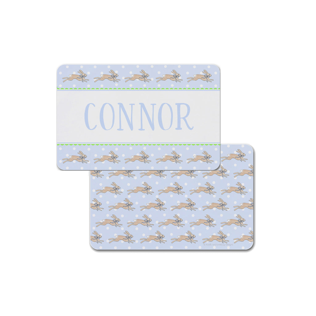 personalized Easter placemat for kids bunnies bunny rabbit Easter gift place mat
