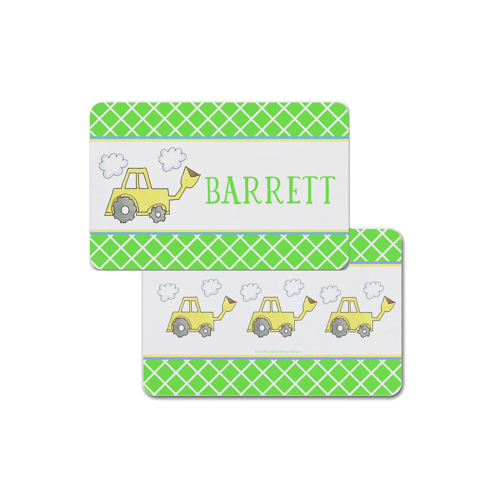 construction truck boys placemat