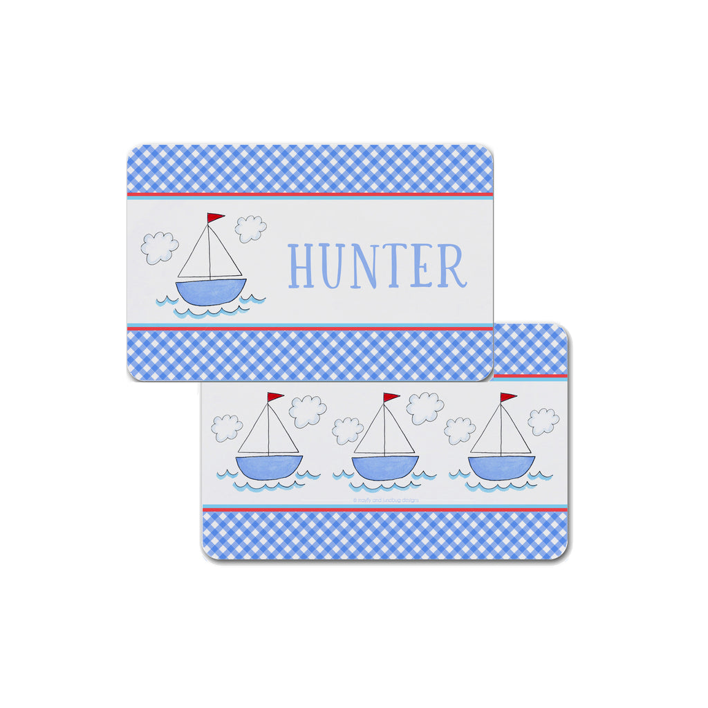 Personalized Kids Sailboat Placemat