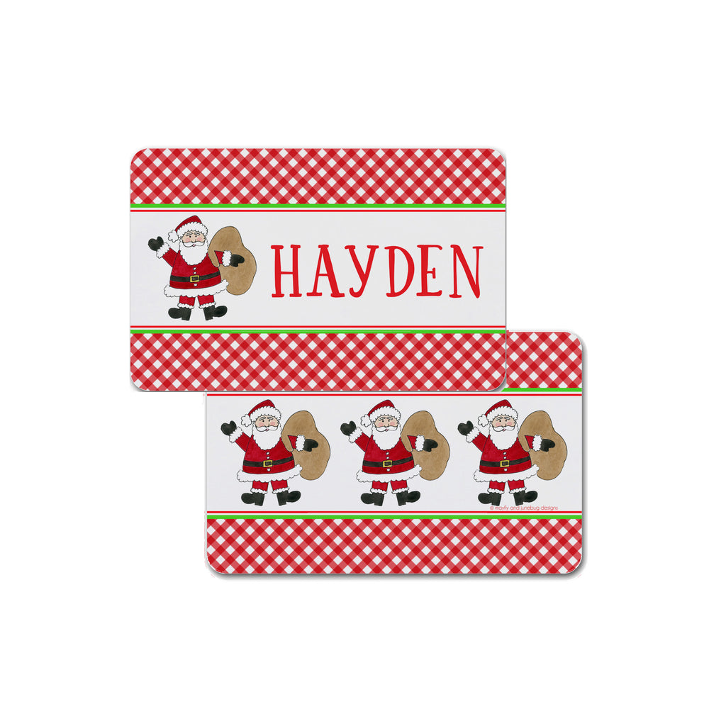 personalized christmas placemat santa claus