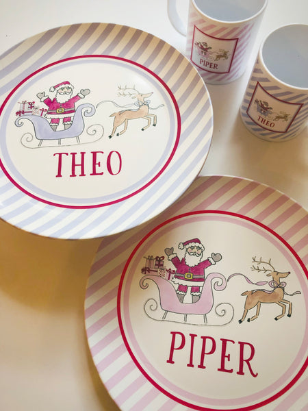 Kids Holiday Tableware | Personalized Plates Bowls Cups Placemats for Children