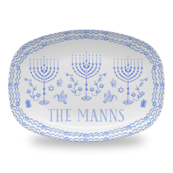 Personalized Hanukkah platter Chanukah plate