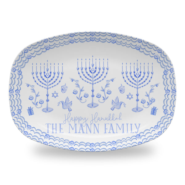 Personalized Hanukkah platter Chanukah plate