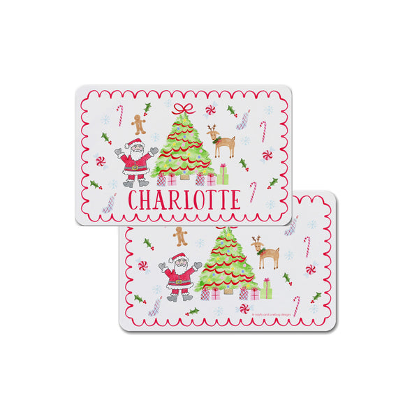 Kids Christmas Placemat Place mat Personalized Holiday gift for child