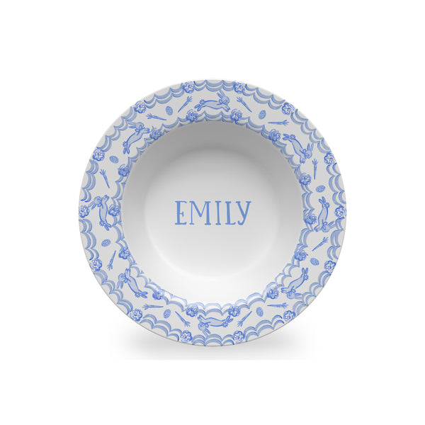 Easter Toile Kids Personalized Plate Bowl Cup | Personalized Kid Easter Plate