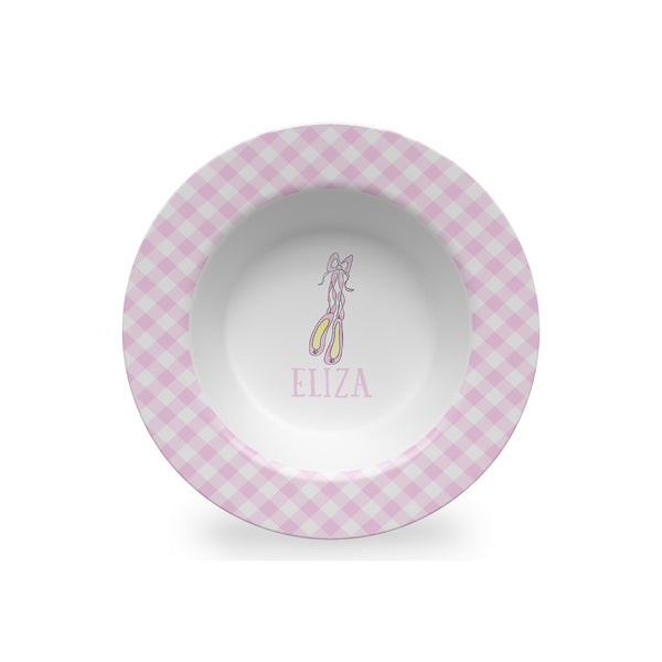 Ballet Slippers Personalized Kids Bowl
