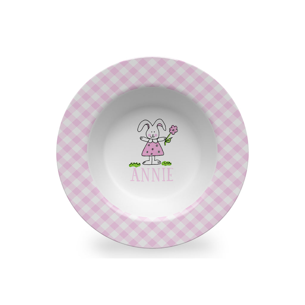 Bunny Girl Personalized Kids Bowl