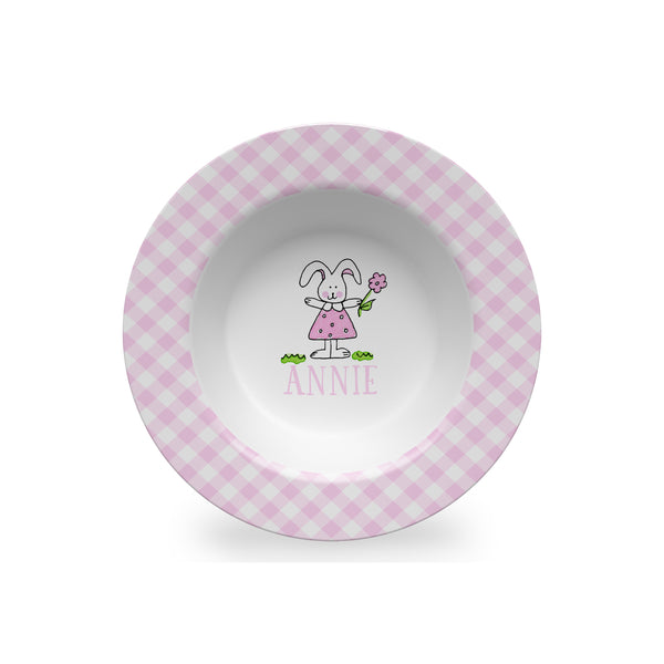Bunny Girl Personalized Kids Bowl