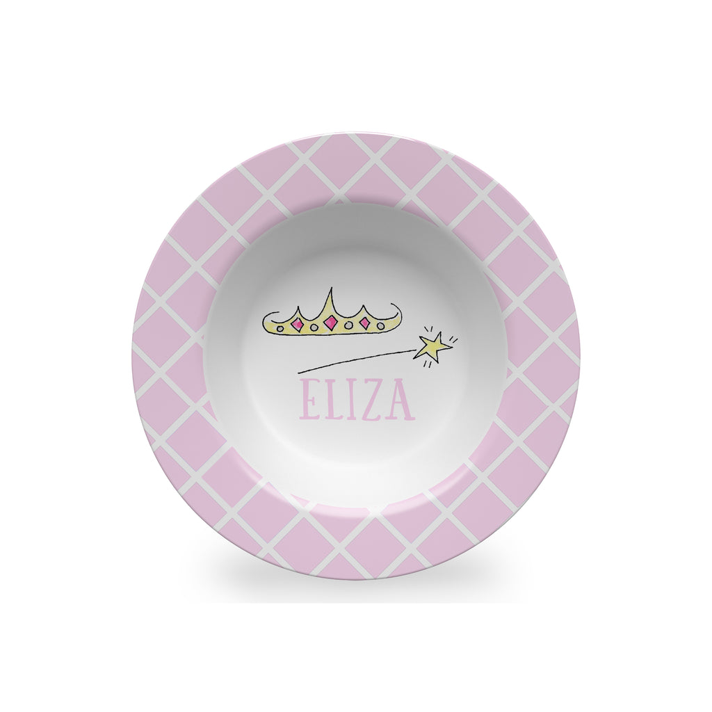 crown and wand princess melamine kids bowl