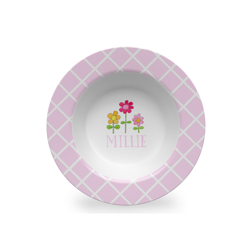 Daisies Personalized Kids Bowl