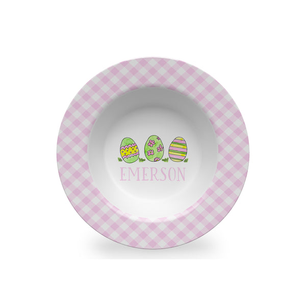 Easter Eggs Personalized Melamine bowl for Kids