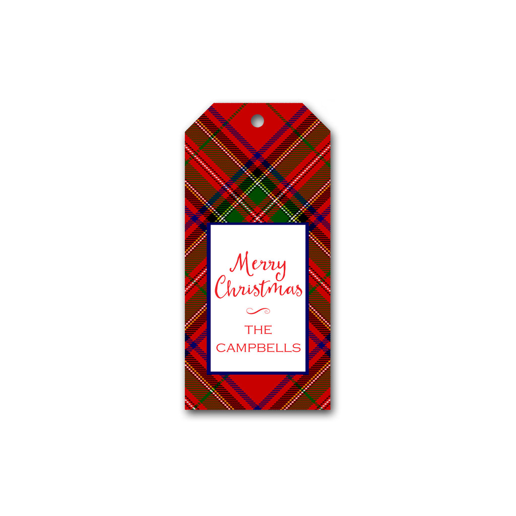 Holiday Gift Tags in Red Plaid | Personalized Gift Tags | Custom Christmas Gift Tags