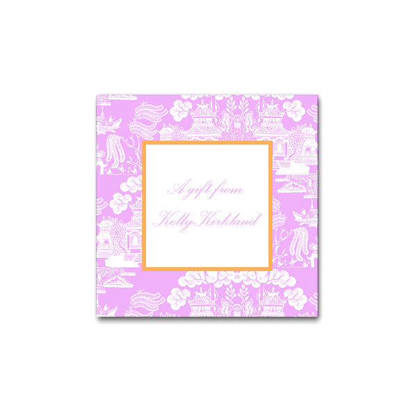 chinoiserie gift sticker label personalized