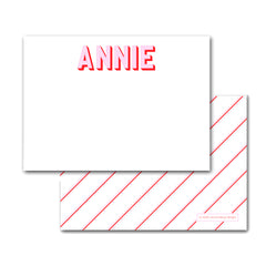 Family Note cards Personalized Monogram Custom Notecard Shadow Letters –  Mayfly and Junebug Designs