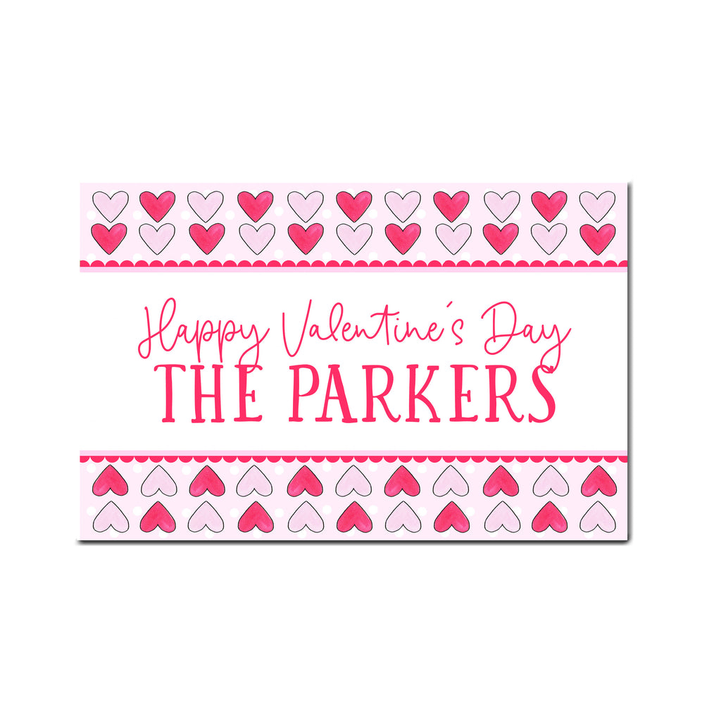 paper placemat set Valentine Valentines Day personalized place mat Valentine table setting