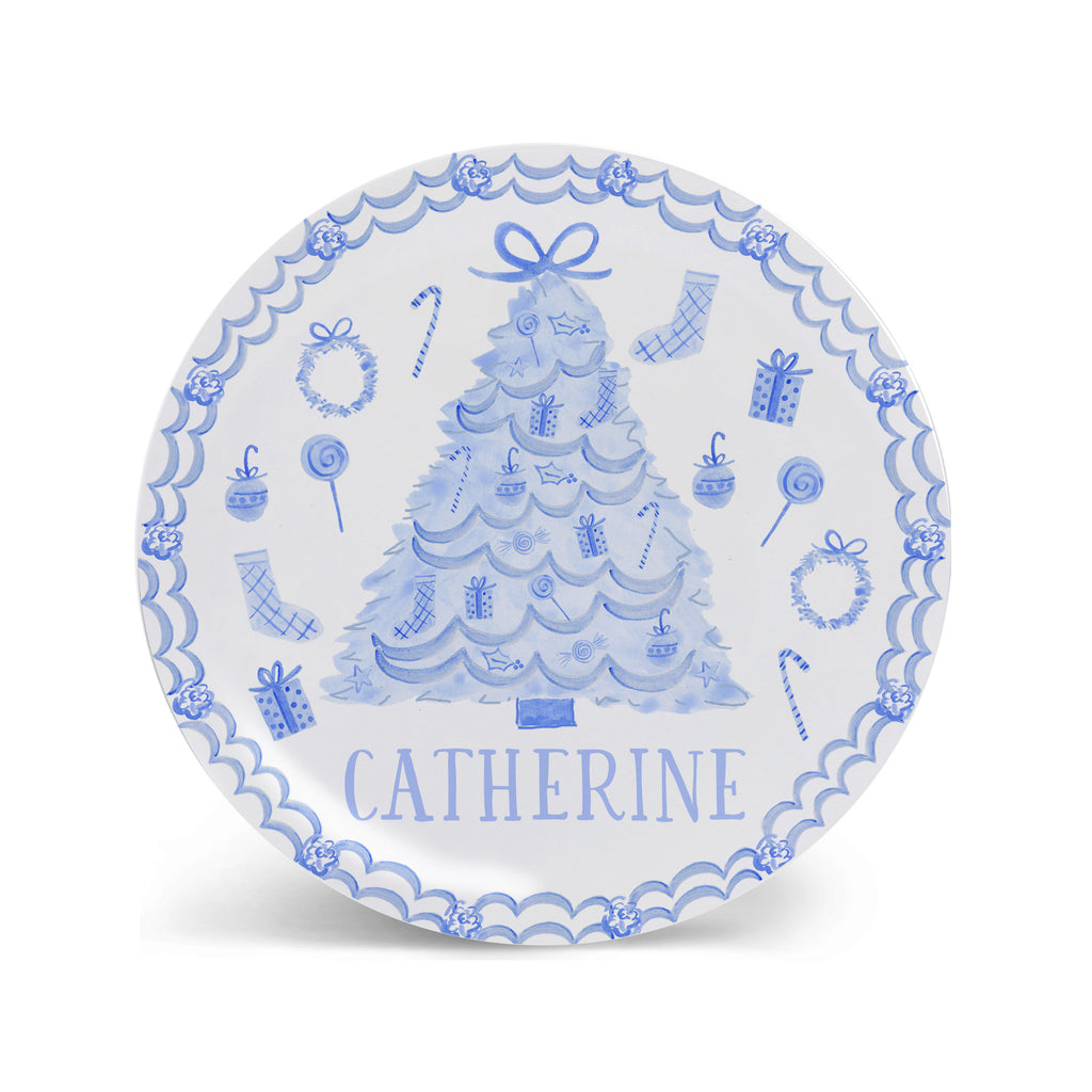 Christmas Toile Kid plate personalized dinner plate bowl placemat cup