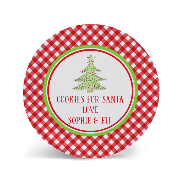 cookies for santa plate personalized