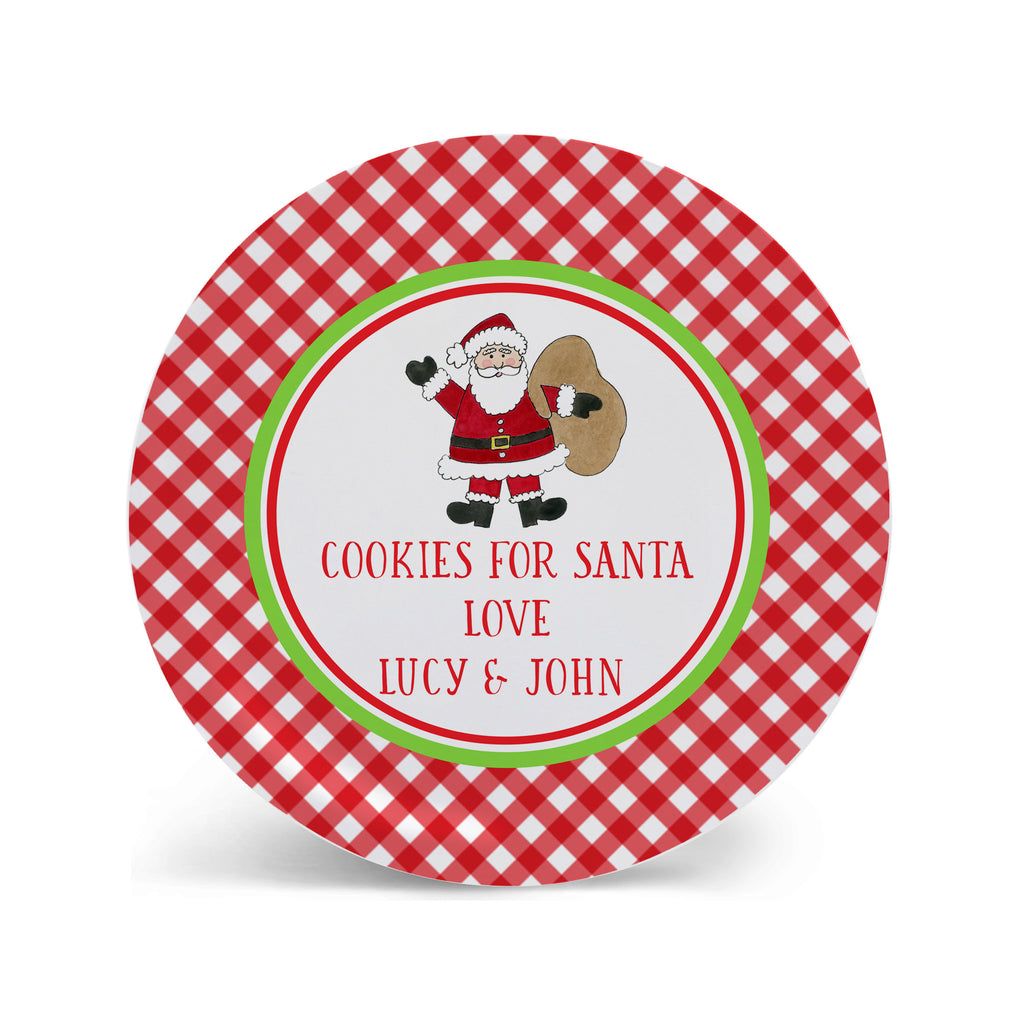 Cookies for Santa personalized plate