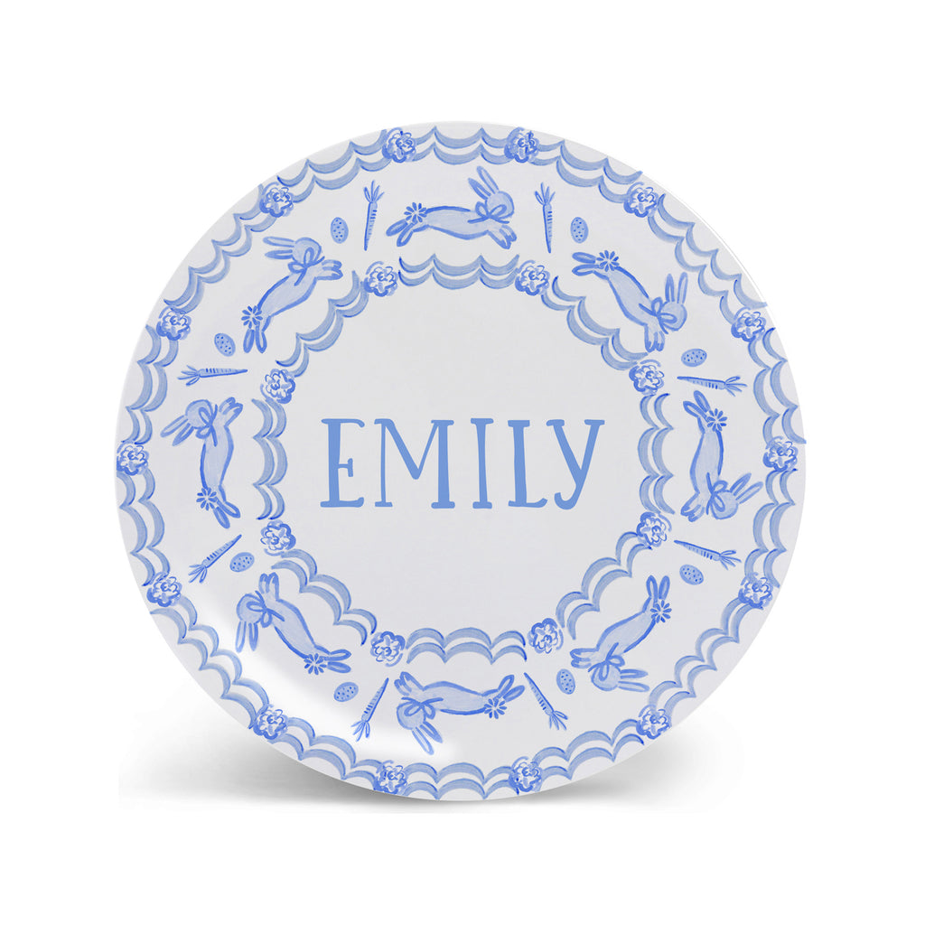 Easter Toile Personalized Kids Plate Easter Plate
