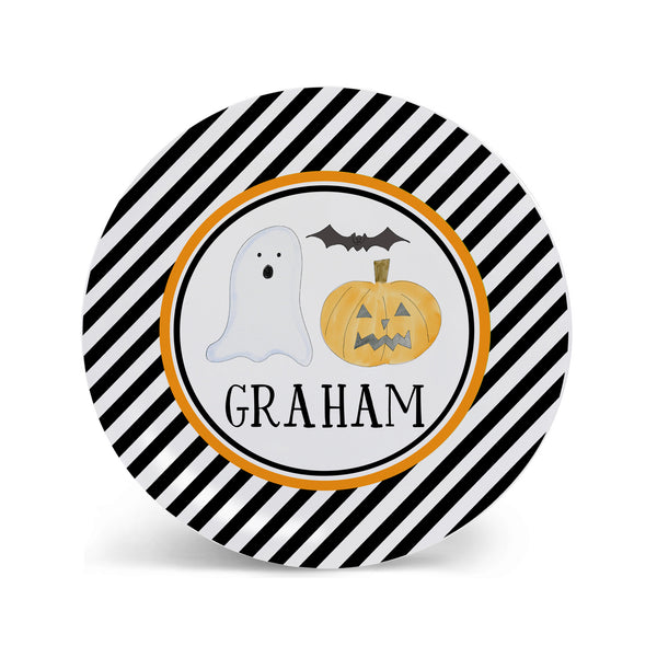 Halloween kid plate personalized