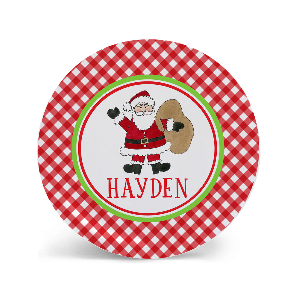 Christmas Plate personalized Santa Claus