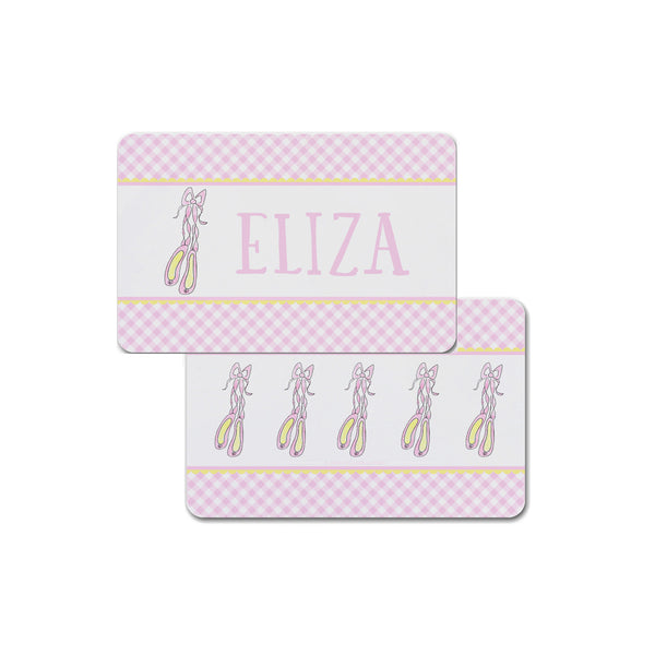 personalized kid placemat ballet shoes
