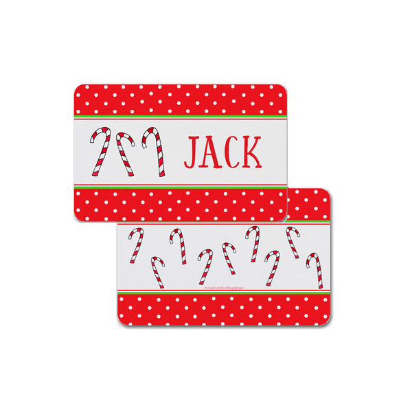 christmas placemat for kids candy canes personalized