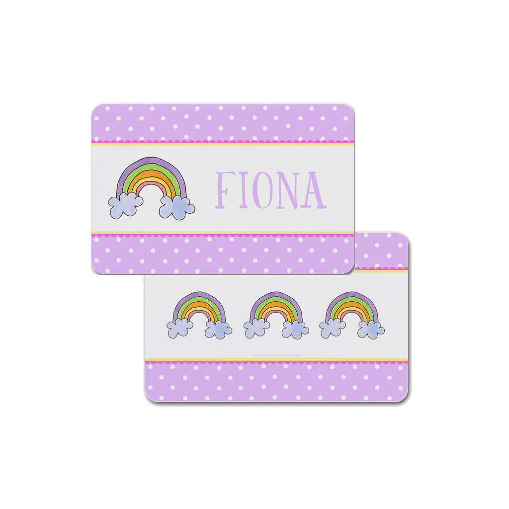 Rainbow Personalized Kids Placemat