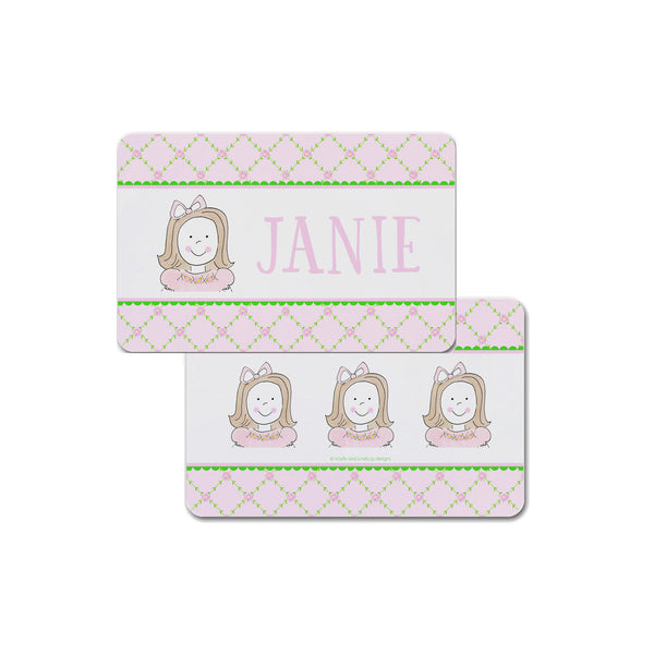 Custom Girl Face personalized placemat